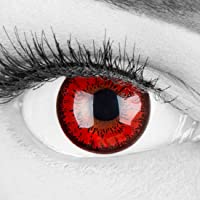 Lentillas de color rojo negro Red Flower 1 par. Cómodas y perfectas para carnaval de Halloween- cosplay de anime…